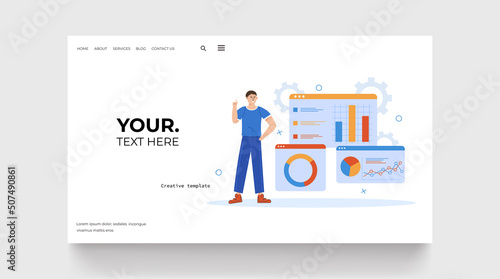 Business success landing page website vector template — VECTORGRAPHICS.IO