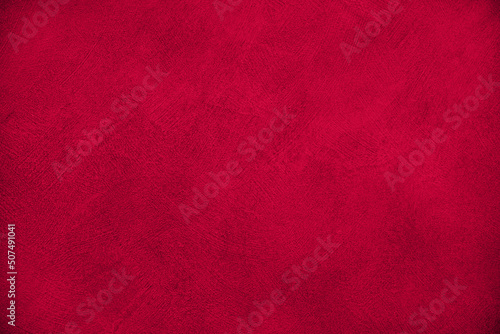 Red Background of Venetian plaster Wall.