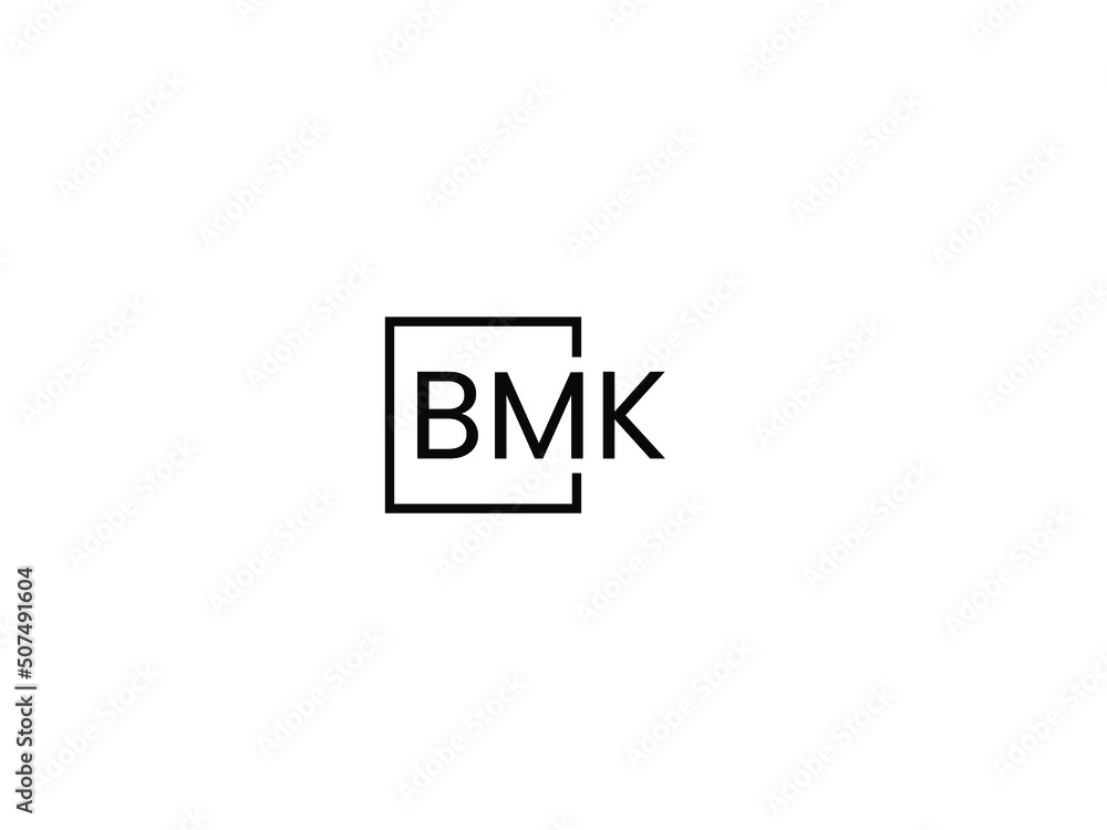 Obraz premium BMK Letter Initial Logo Design Vector Illustration