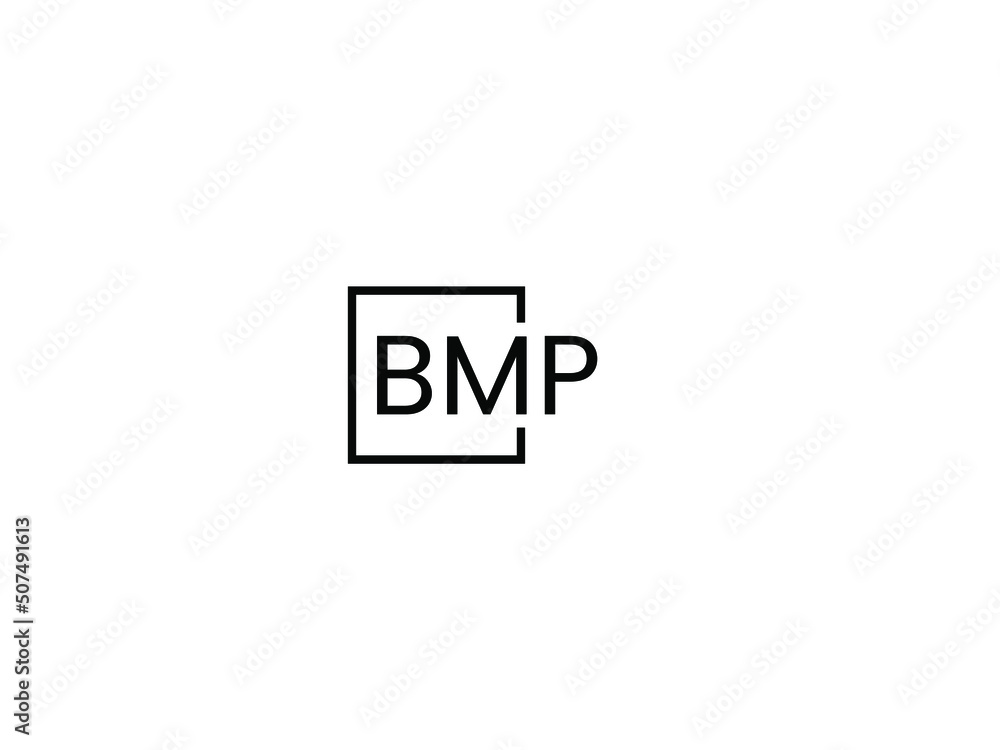 Obraz premium BMP Letter Initial Logo Design Vector Illustration