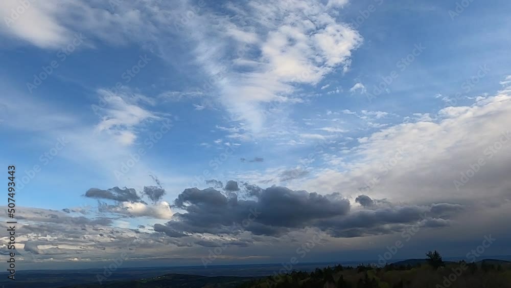 time clouds over the sky