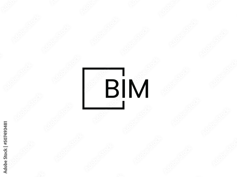 BIM Letter Initial Logo Design Vector Illustration BIM Letter Initial Logo Design Vector Illustration