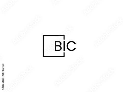 BIC Letter Initial Logo Design Vector Illustration