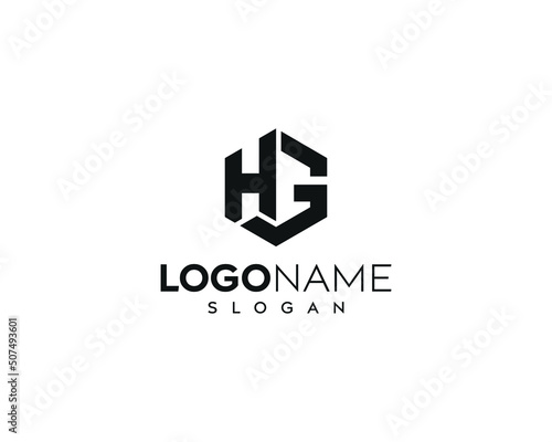 Abstract letter HG logo-HG logo design