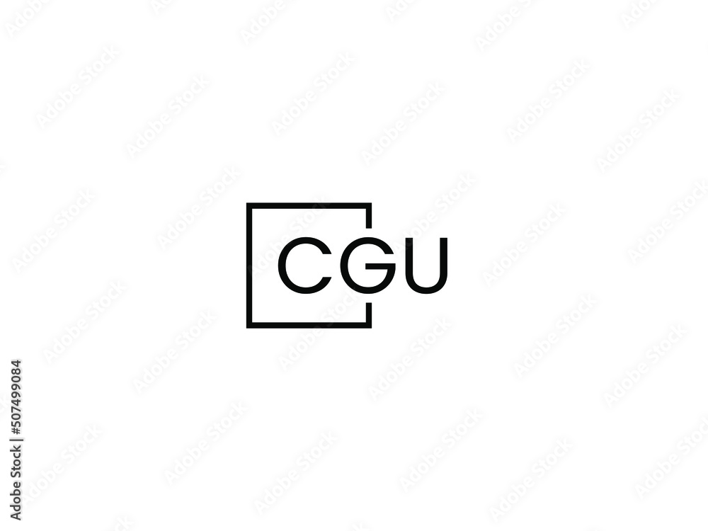 CGU Letter Initial Logo Design Vector Illustration CGU Letter Initial Logo Design Vector Illustration
