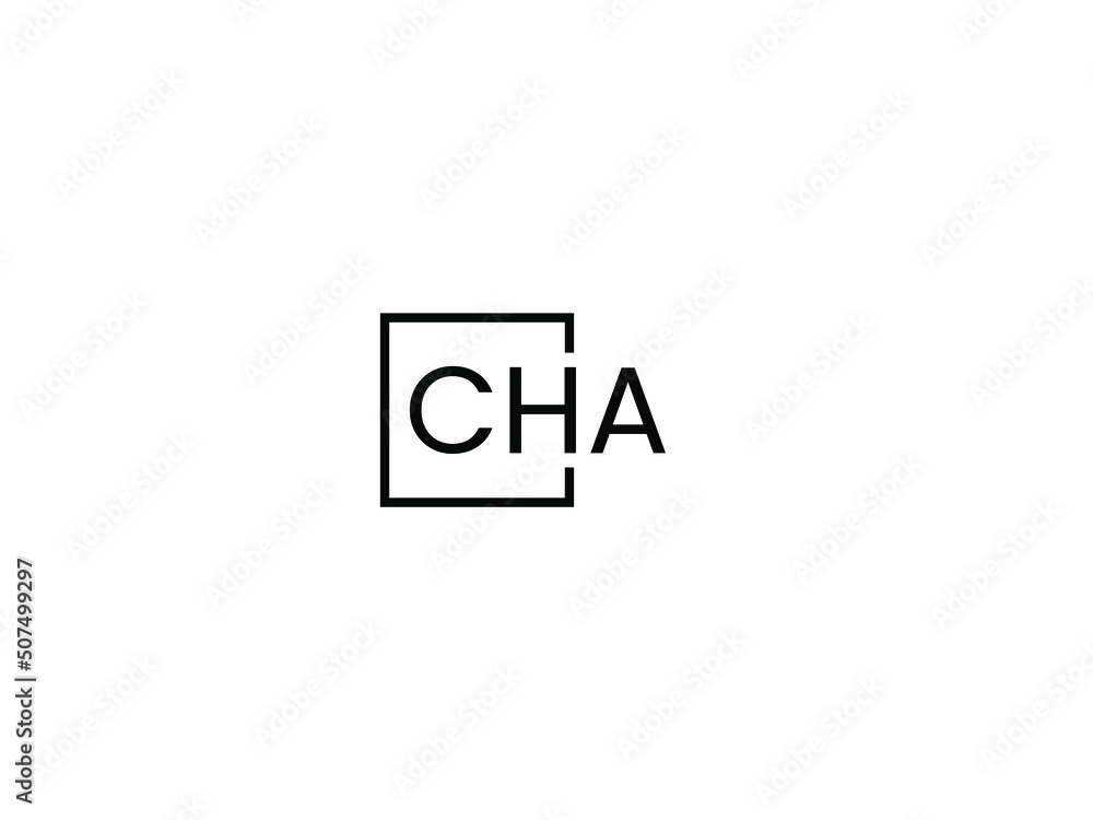Fototapeta premium CHA Letter Initial Logo Design Vector Illustration