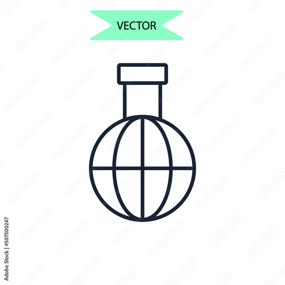 Global research icons symbol vector elements for infographic web Global research icons symbol vector elements for infographic web