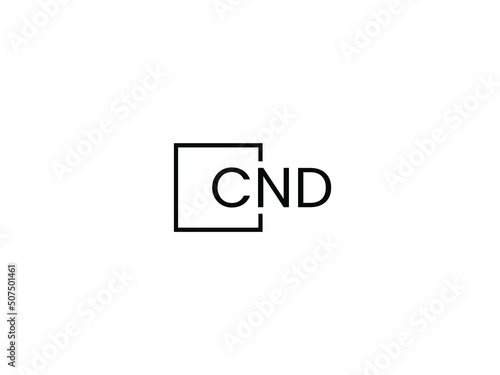 CND Letter Initial Logo Design Vector Illustration