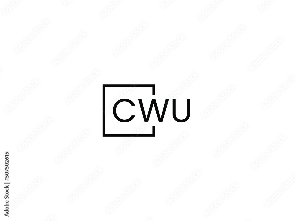 CWU Letter Initial Logo Design Vector Illustration CWU Letter Initial Logo Design Vector Illustration