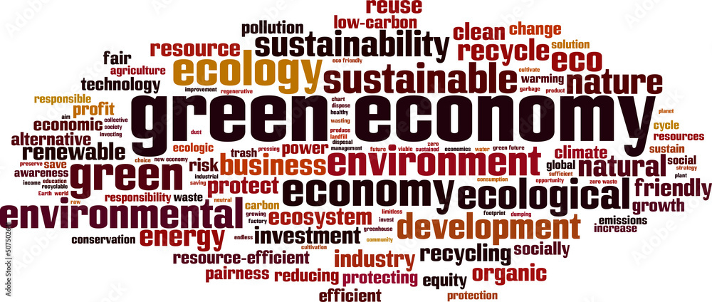 Green economy word cloud