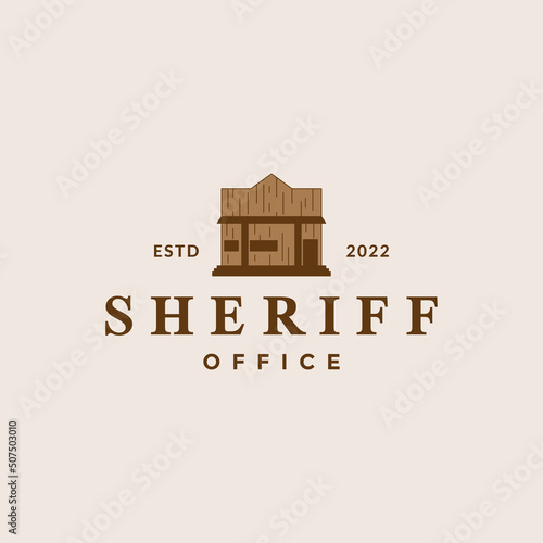 vintage old sheriff office logo design vector graphic symbol icon illustration creative idea