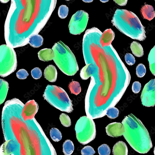 Creative seamless pattern with beautiful bright abstract elements. Colorful t...