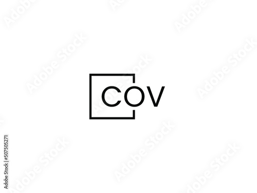 COV Letter Initial Logo Design Vector Illustration