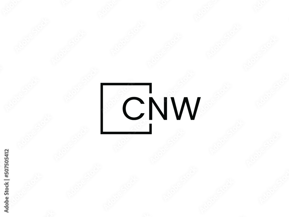 Obraz premium CNW Letter Initial Logo Design Vector Illustration