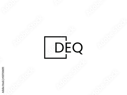 DEQ Letter Initial Logo Design Vector Illustration photo