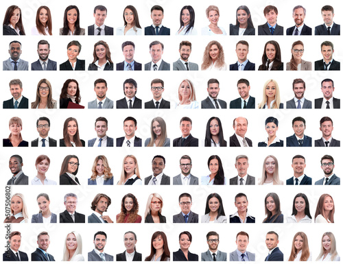 portraits of successful employees isolated on a white © ASDF