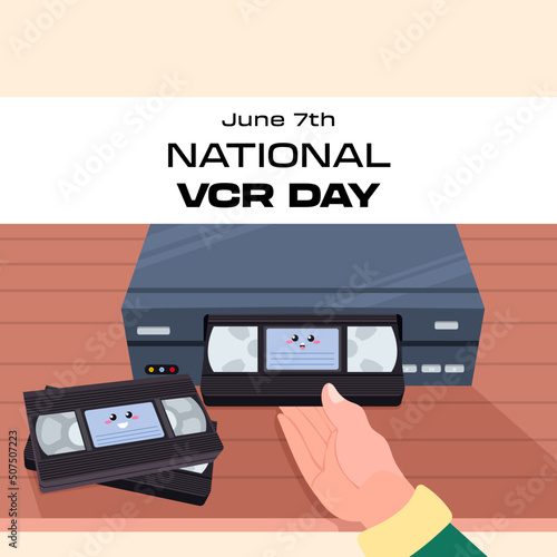 National VCR Day on June 7th. Happy VHS videotapes sharing memories