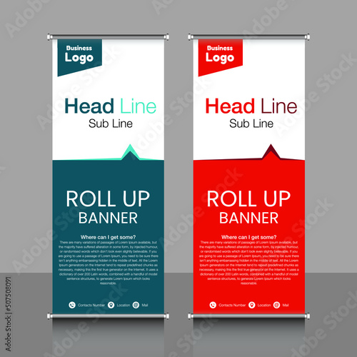 roll up banner, brochure, flyer, banner design, industrial, company, template, vector, abstract, line pattern background, modern x-banner, pull-up banner,  rectangle size banner.
