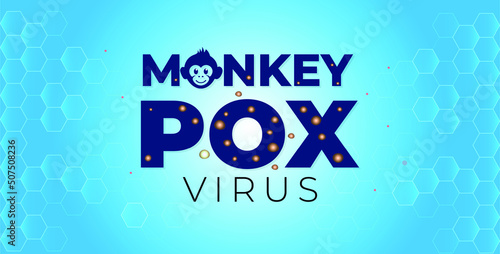 Monkeypox virus concept design. Stop infection or pandemic background