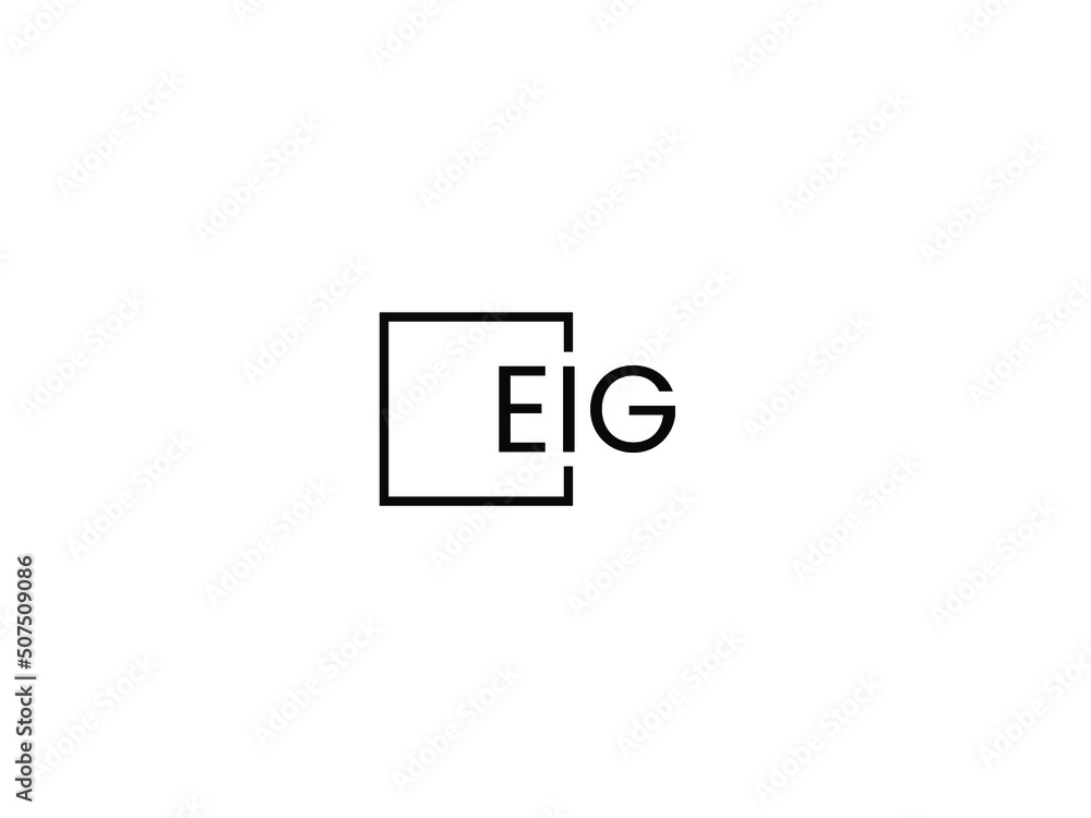 Obraz premium EIG Letter Initial Logo Design Vector Illustration