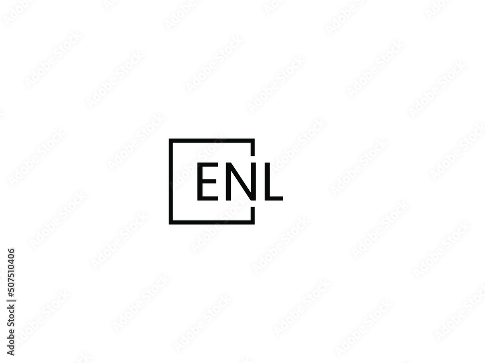 ENL Letter Initial Logo Design Vector Illustration ENL Letter Initial Logo Design Vector Illustration