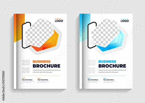 colorful modern company profile business brochure template layout creative and clean annul report professional business brochure template design fully editable text and vector