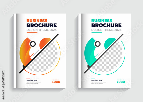 colorful modern company profile business brochure template layout creative and clean annul report professional business brochure template design fully editable text and vector