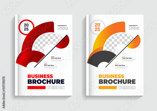 colorful modern company profile business brochure template layout creative and clean annul report professional business brochure template design fully editable text and vector