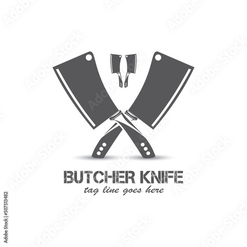 butcher knife vintage logo element
