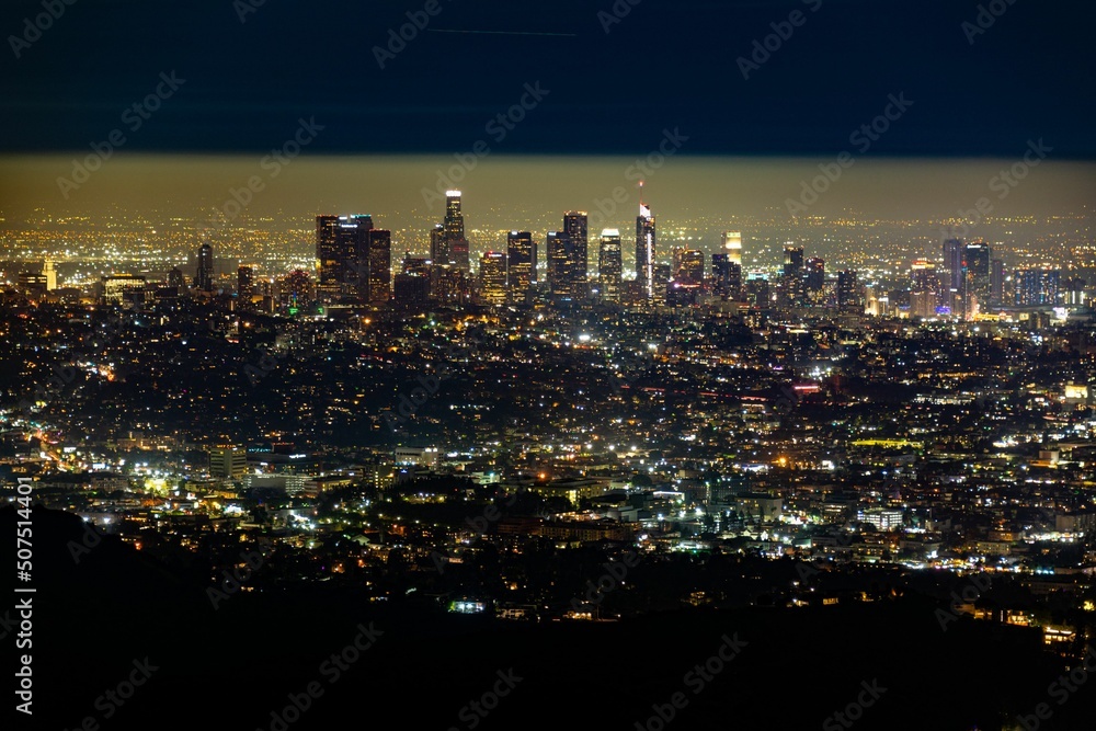 Los Angeles skyline night