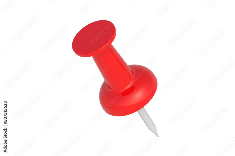 Push pin isolated on white background. 3d render Push pin isolated on white background. 3d render