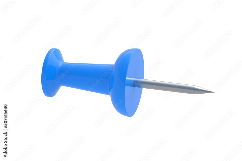 Push pin isolated on white background. 3d render Push pin isolated on white background. 3d render