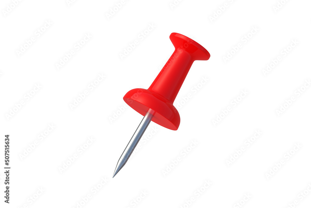Push pin isolated on white background. 3d render Push pin isolated on white background. 3d render