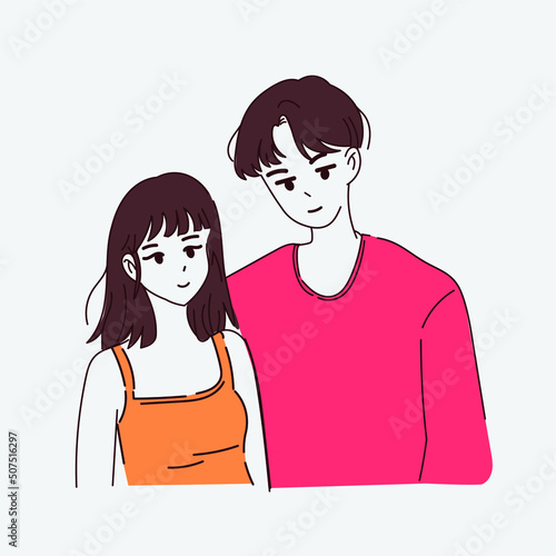 Young Couple Illustration 