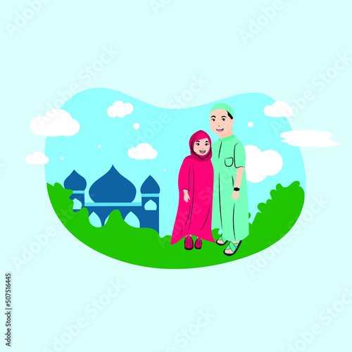 Eid Social Media Post Illustration