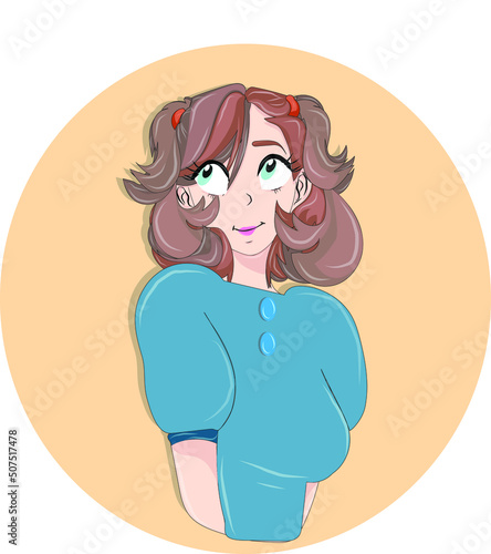 Flat Girl Illustration 
