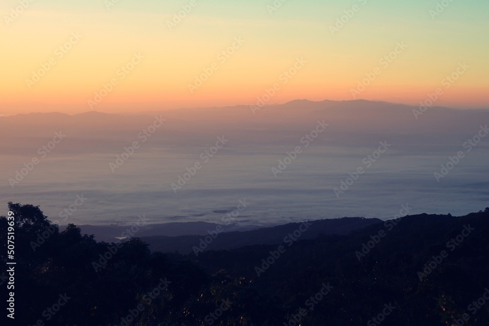 Fototapeta premium sunrise over the mountains