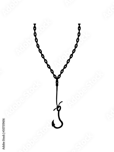 Halskette Angelhaken Schmuck 