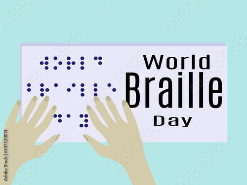 World Braille Day, Idea for a poster, banner, flyer or postcard