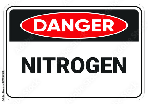 Danger nitrogen.
beware of the dangers of nitrogen. Safety sign Vector Illustration. OSHA and ANSI standard sign. eps10