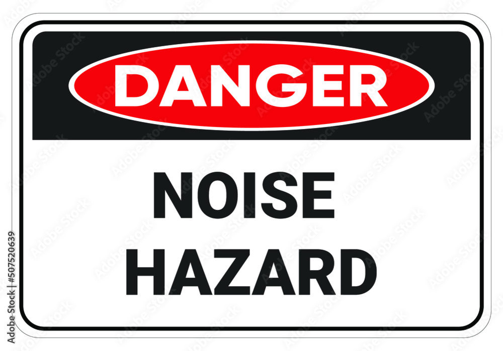Danger Noise Hazard. safety sign Vector. ANSI and OSHA standard safety signs. eps10 Danger Noise Hazard. safety sign Vector. ANSI and OSHA standard safety signs. eps10