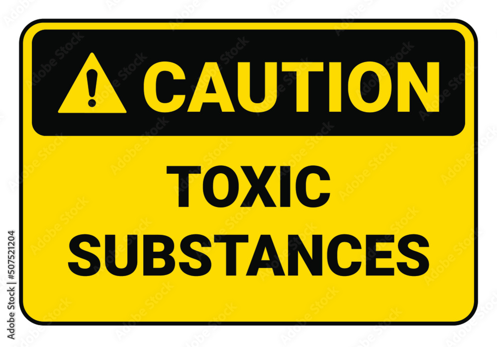 Sign Toxic substances. caution sign. vector illustration OSHA and ANSI. 