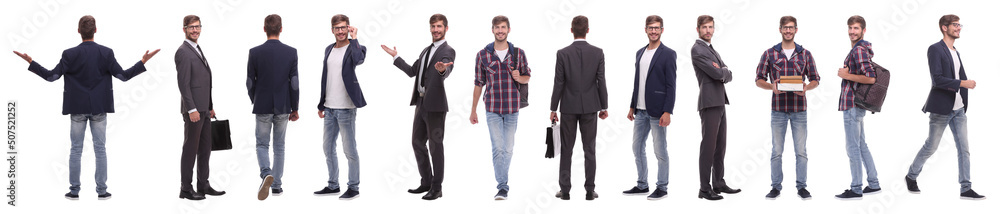 panoramic collage of a promising young man panoramic collage of a promising young man