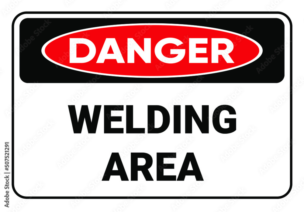 Caution welding area. Safety sign symbol illustration. Osha and ANSI standard. welding sign. Caution welding area. Safety sign symbol illustration. Osha and ANSI standard. welding sign.