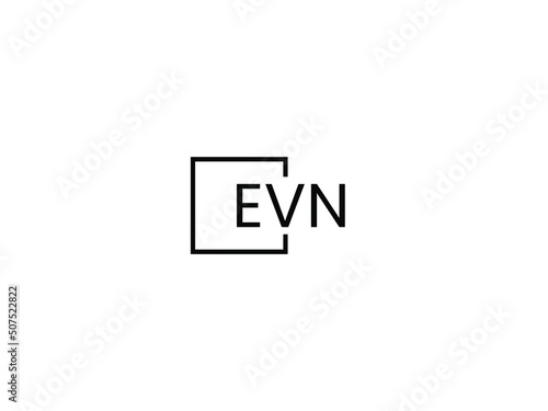 EVN Letter Initial Logo Design Vector Illustration