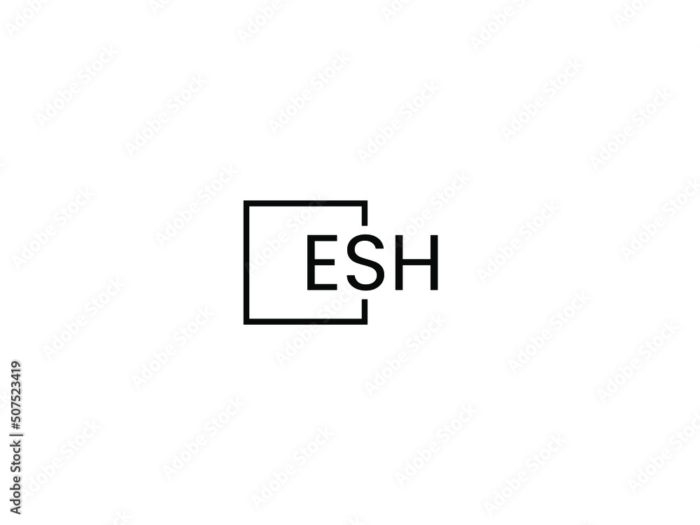 ESH Letter Initial Logo Design Vector Illustration ESH Letter Initial Logo Design Vector Illustration