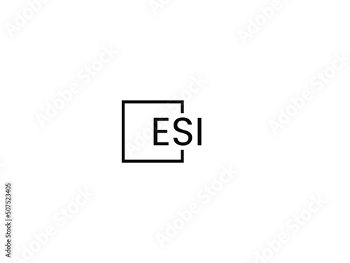 ESI Letter Initial Logo Design Vector Illustration