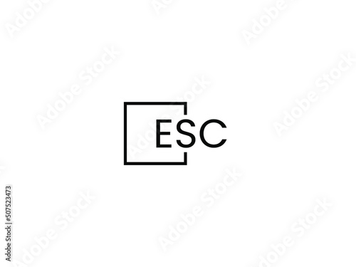 ESC Letter Initial Logo Design Vector Illustration