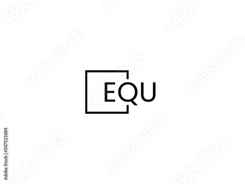EQU Letter Initial Logo Design Vector Illustration