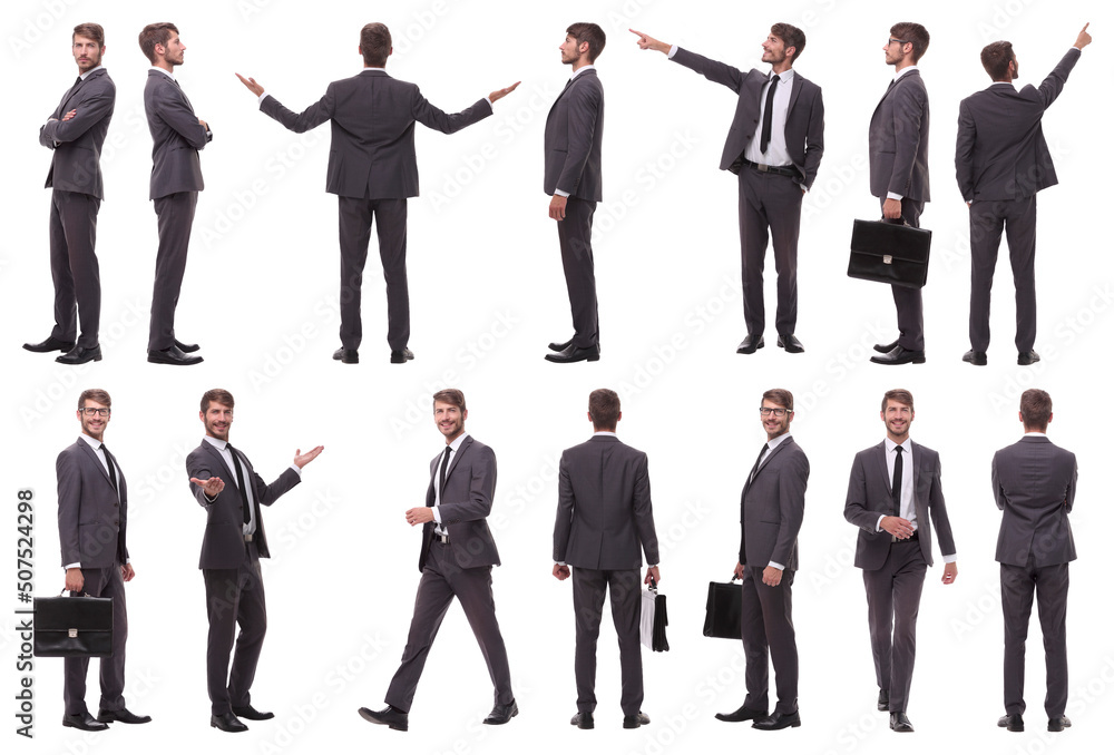 collage of various photos of a successful businessman